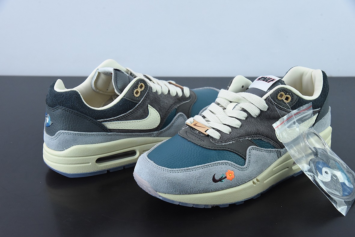 KASINA x Air Max 1"Won-Ang Grey"初代复古气垫百搭休闲运动慢跑鞋“灰蓝鸳鸯” 货号：DQ8475 001