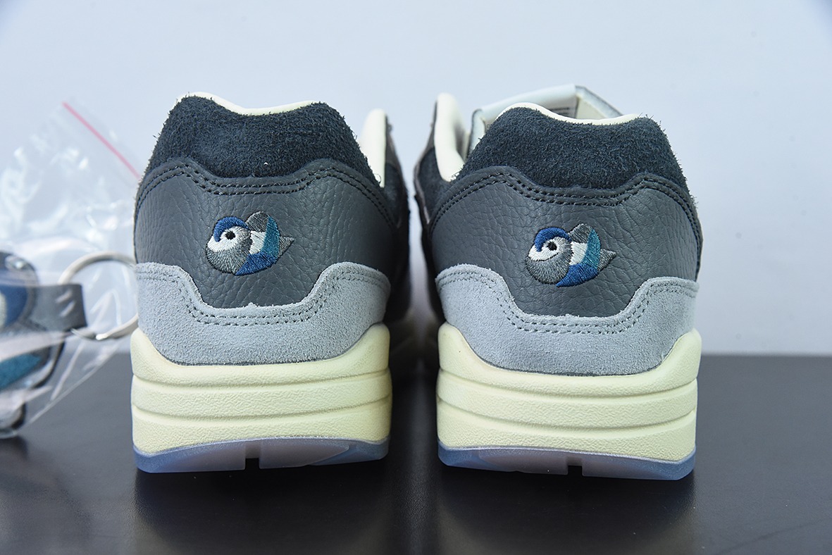 KASINA x Air Max 1"Won-Ang Grey"初代复古气垫百搭休闲运动慢跑鞋“灰蓝鸳鸯” 货号：DQ8475 001