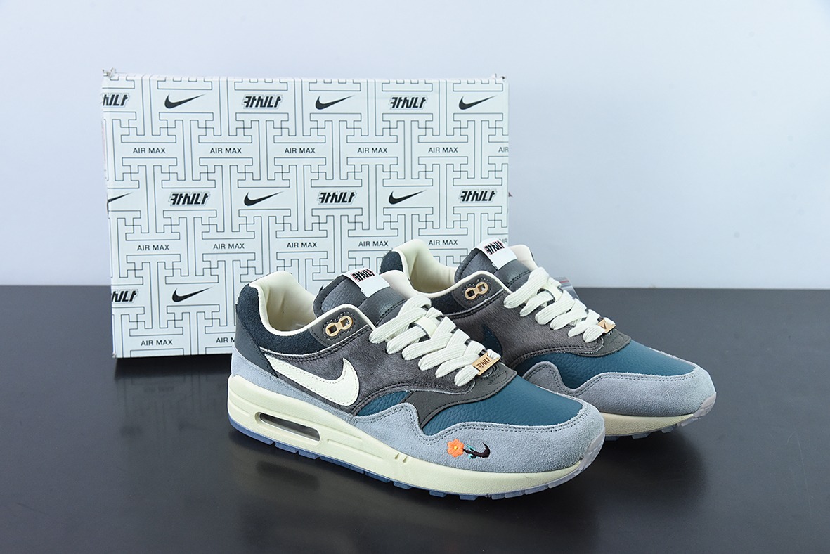 KASINA x Air Max 1″Won-Ang Grey”初代复古气垫百搭休闲运动慢跑鞋“灰