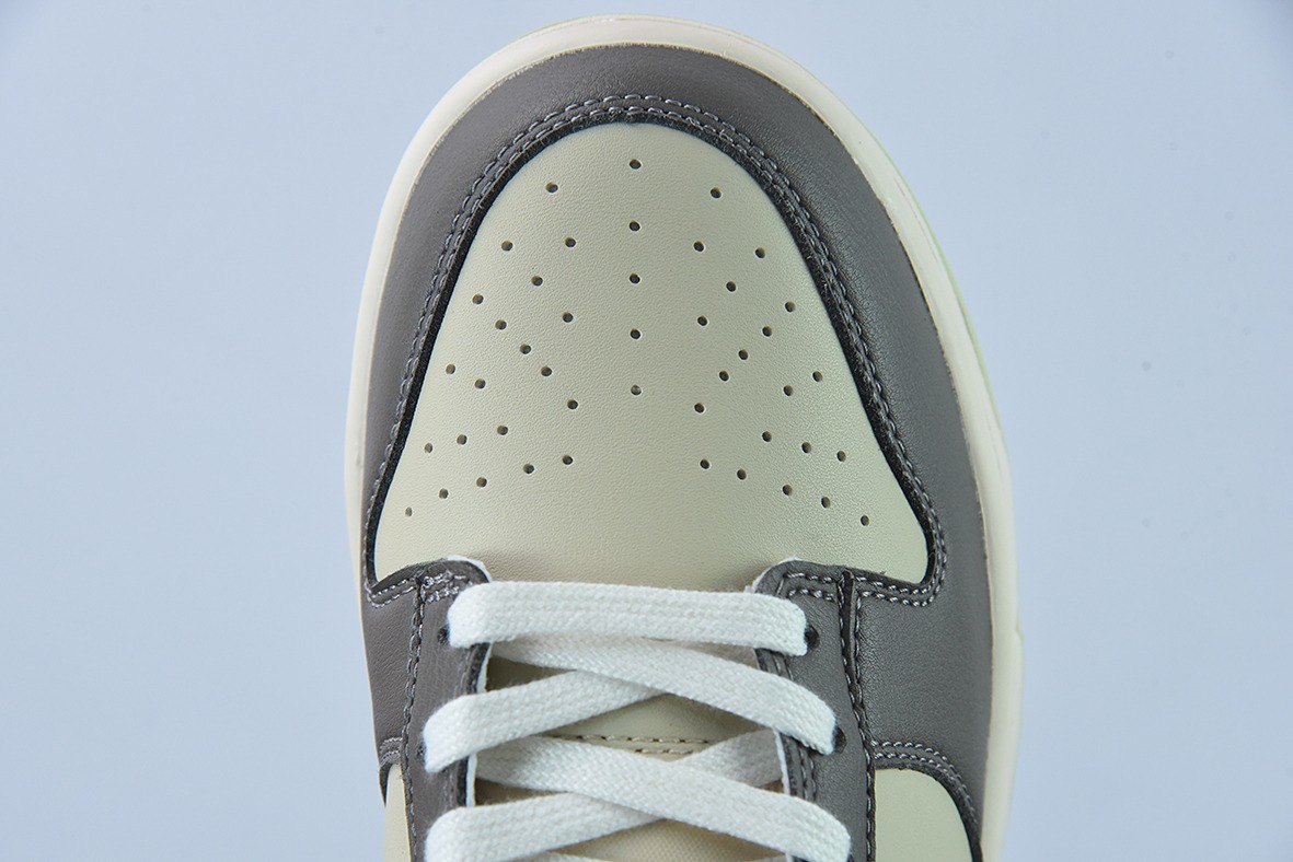 NK SB Dunk Low"Sail Olive Grey"扣篮系列低帮休闲运动滑板板鞋“皮革橄榄绿深灰米白”货号FB4960-210
