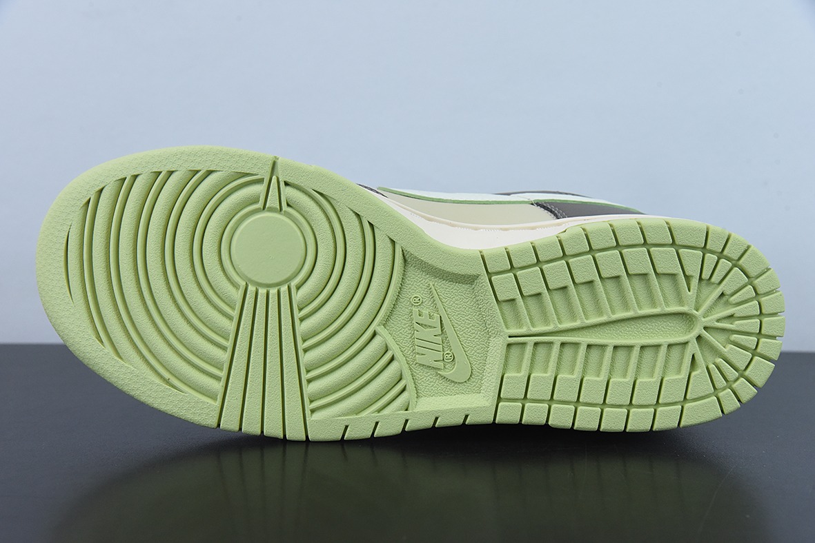 NK SB Dunk Low"Sail Olive Grey"扣篮系列低帮休闲运动滑板板鞋“皮革橄榄绿深灰米白”货号FB4960-210