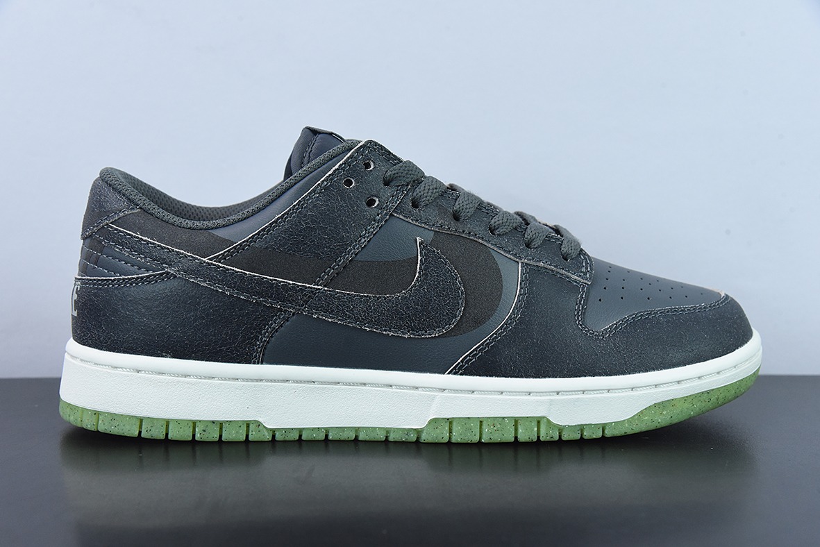 耐克 SB Dunk Low"Iron Grey"扣篮系列低帮休闲运动滑板板鞋“碳灰双钩3M”货号DQ7681-001