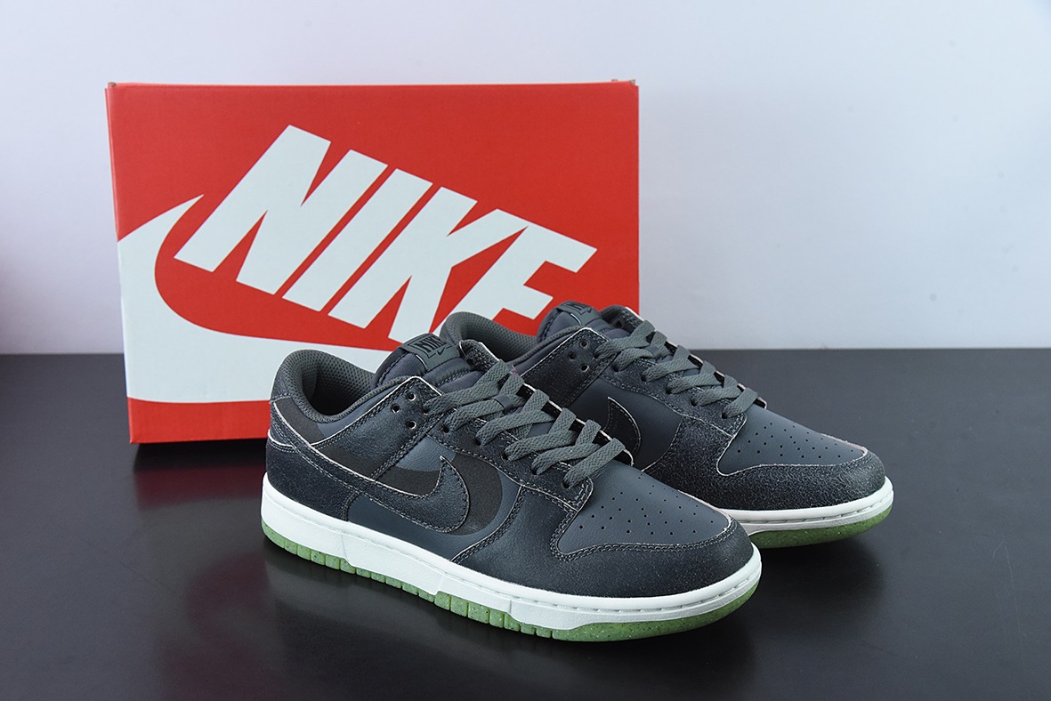 耐克 SB Dunk Low"Iron Grey"扣篮系列低帮休闲运动滑板板鞋“碳灰双钩3M”货号DQ7681-001