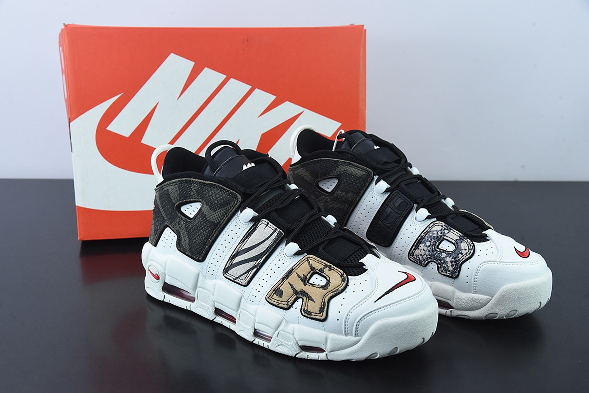 Air More Uptempo GS"Animal"皮蓬一代系列经典高街百搭休闲运动文化篮球鞋“皮革白动物园”货号：DZ4843-100