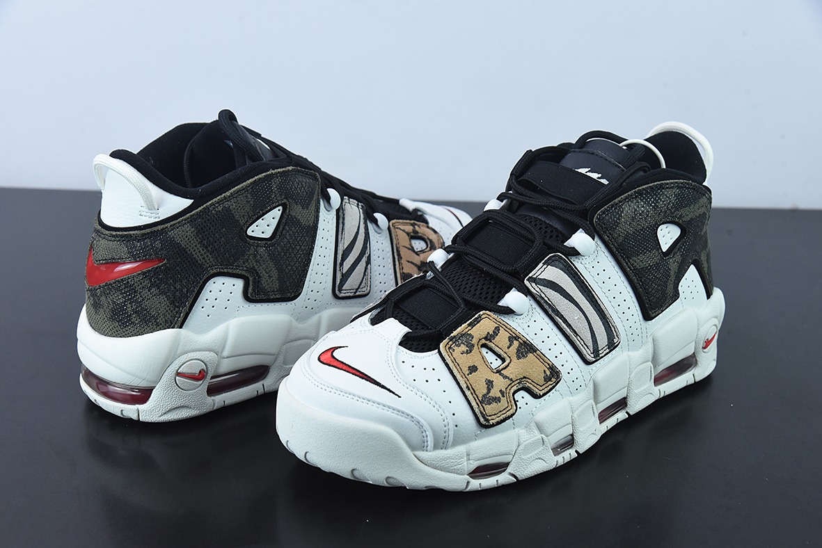 Air More Uptempo GS"Animal"皮蓬一代系列经典高街百搭休闲运动文化篮球鞋“皮革白动物园”货号：DZ4843-100