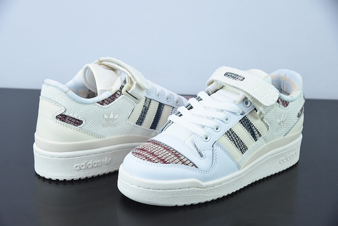 阿迪达斯Adidas三叶草 Originals Forum 84 Low 罗马系列魔术贴低帮复古系带百搭休闲运动板鞋”GX2174