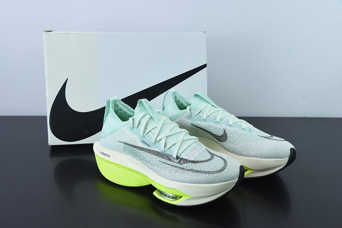 Nike Air Zoom Alphafly NEXT% 2 Proto 马拉松3.0高性能跑鞋/白绿 薄荷绿DV9422-300