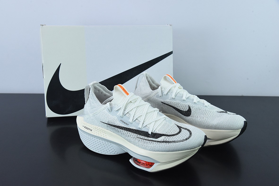 Nike Air Zoom Alphafly NEXT% 2 Proto 马拉松3.0高性能跑鞋/白黑