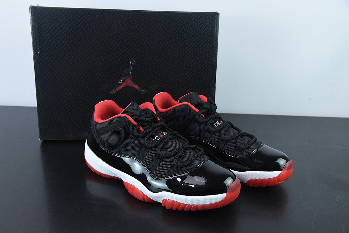 Air Jordan 11 Retro Low AJ11 黑红男士运动鞋 货号：528895-012