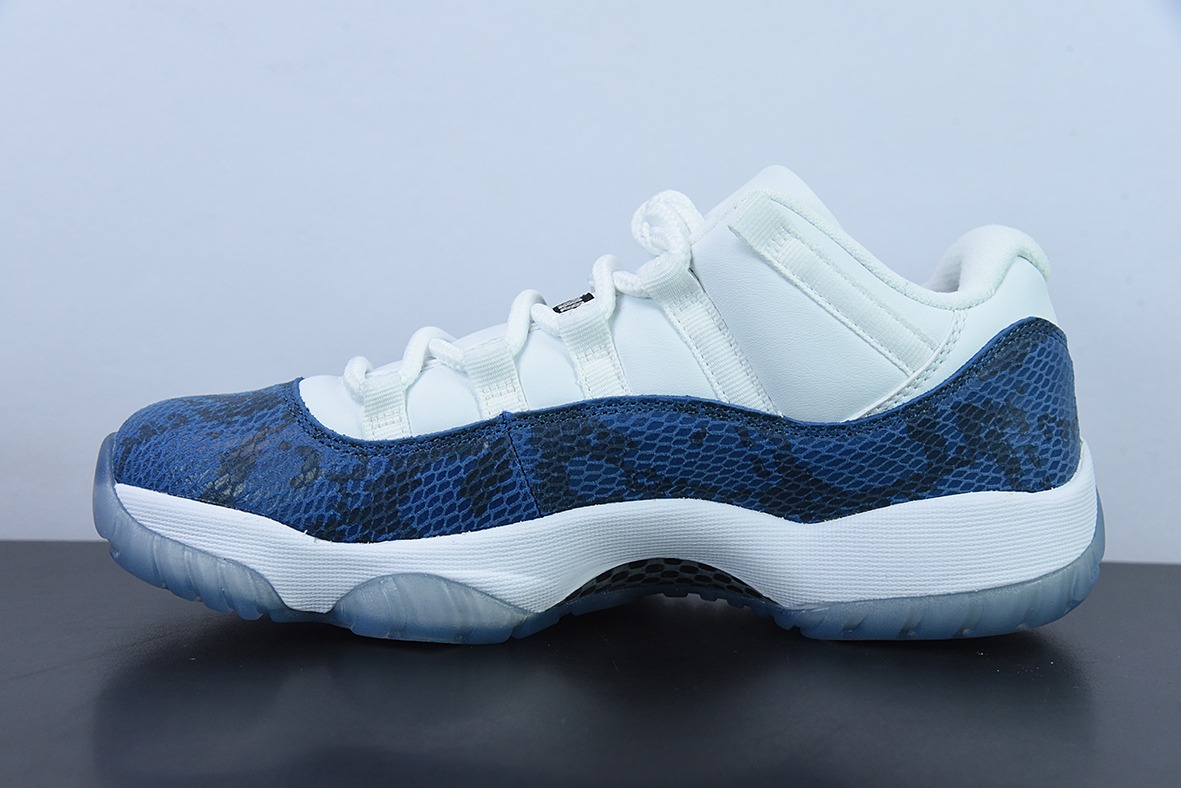 Air Jordan 11 AJ11 乔丹11代Retro Low 蓝蛇低帮男士运动鞋 货号：CD6846-102