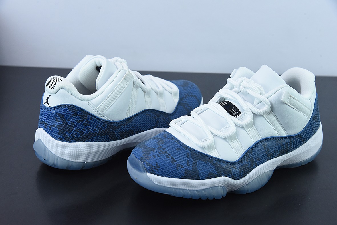 Air Jordan 11 AJ11 乔丹11代Retro Low 蓝蛇低帮男士运动鞋 货号：CD6846-102