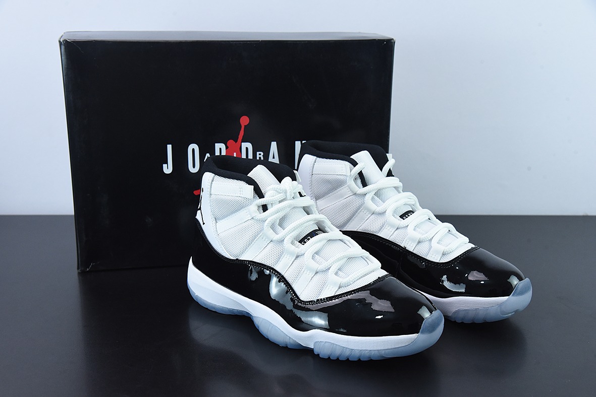 Air Jordan 11 Retro 黑白康扣高帮男士篮球鞋 货号：378037-100