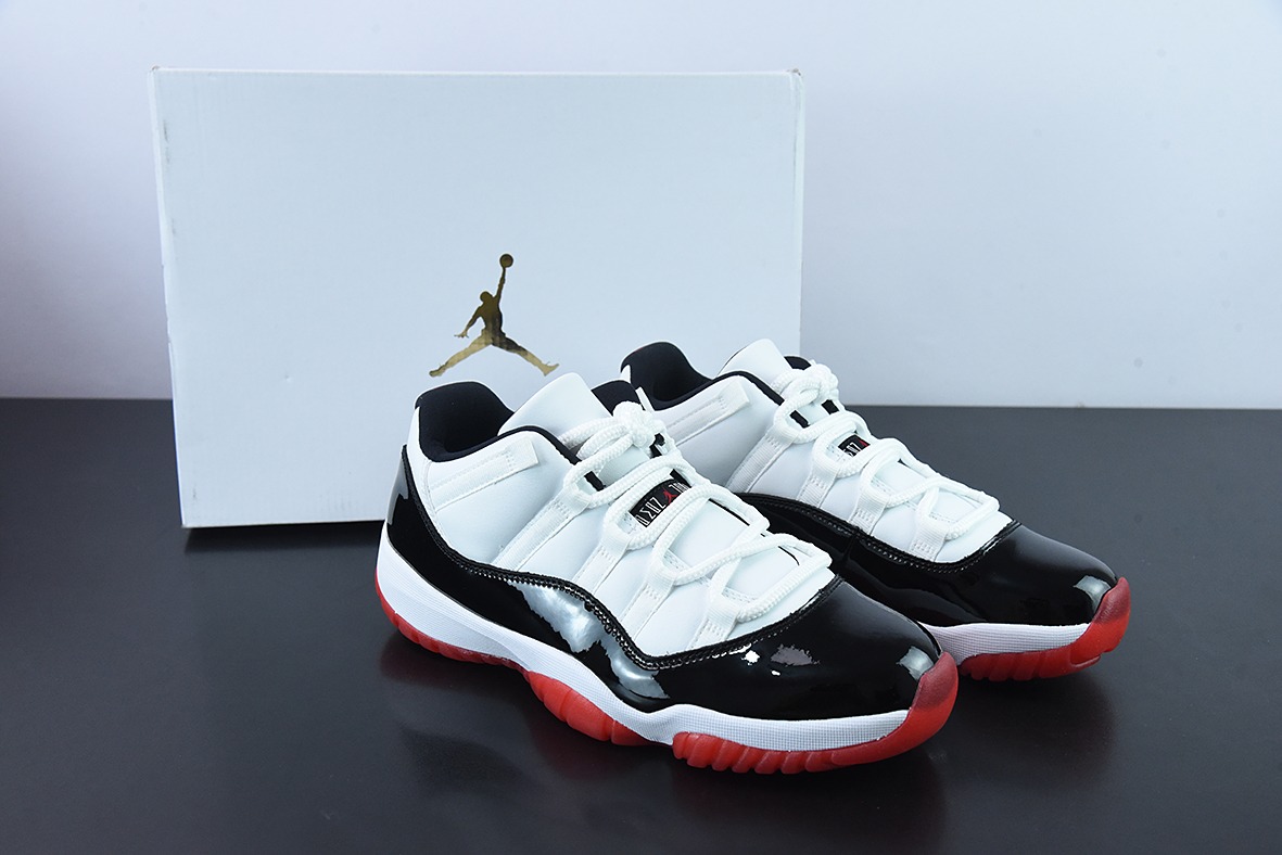 Air Jordan 11 " Concord Bred " AJ11乔11 低帮 康扣黑红货号： AV2187-160