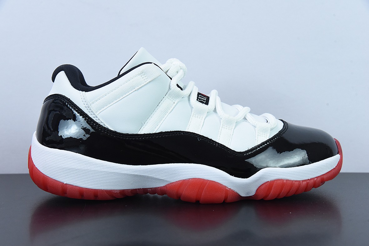 Air Jordan 11 " Concord Bred " AJ11乔11 低帮 康扣黑红货号： AV2187-160