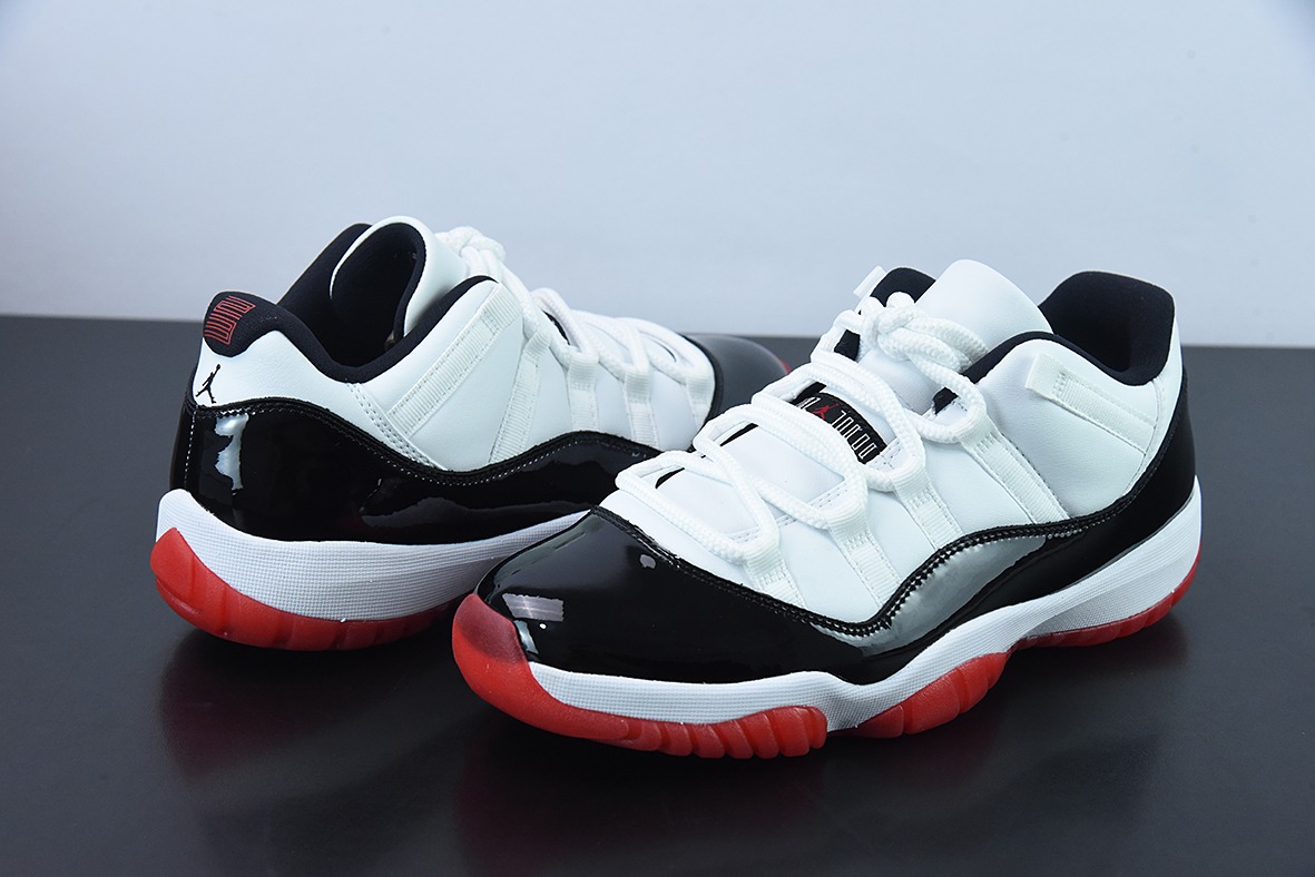 Air Jordan 11 " Concord Bred " AJ11乔11 低帮 康扣黑红货号： AV2187-160