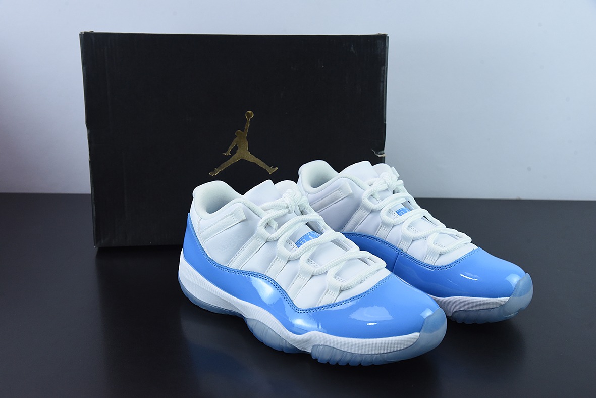 Air Jordan 11 Retro Low低帮男士运动鞋 白蓝 货号：528895 106
