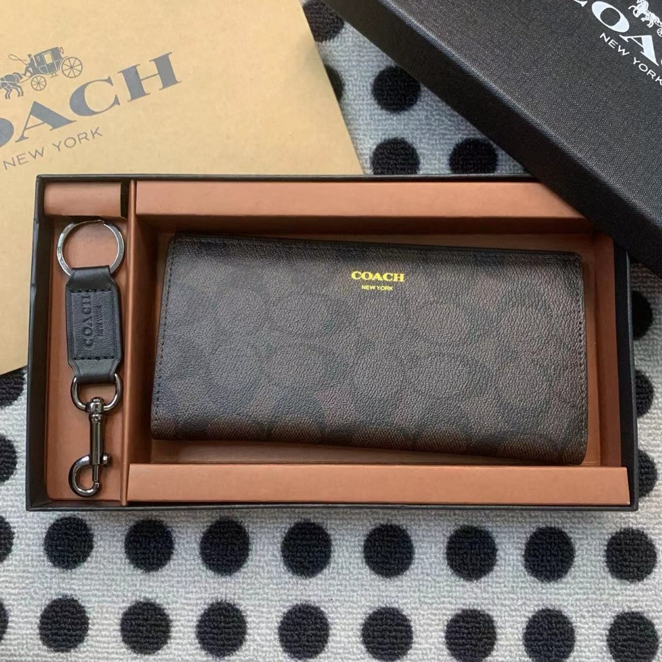 Coach COACH 男士西裝錢包 外貿質量 F75013 F74599 F75365