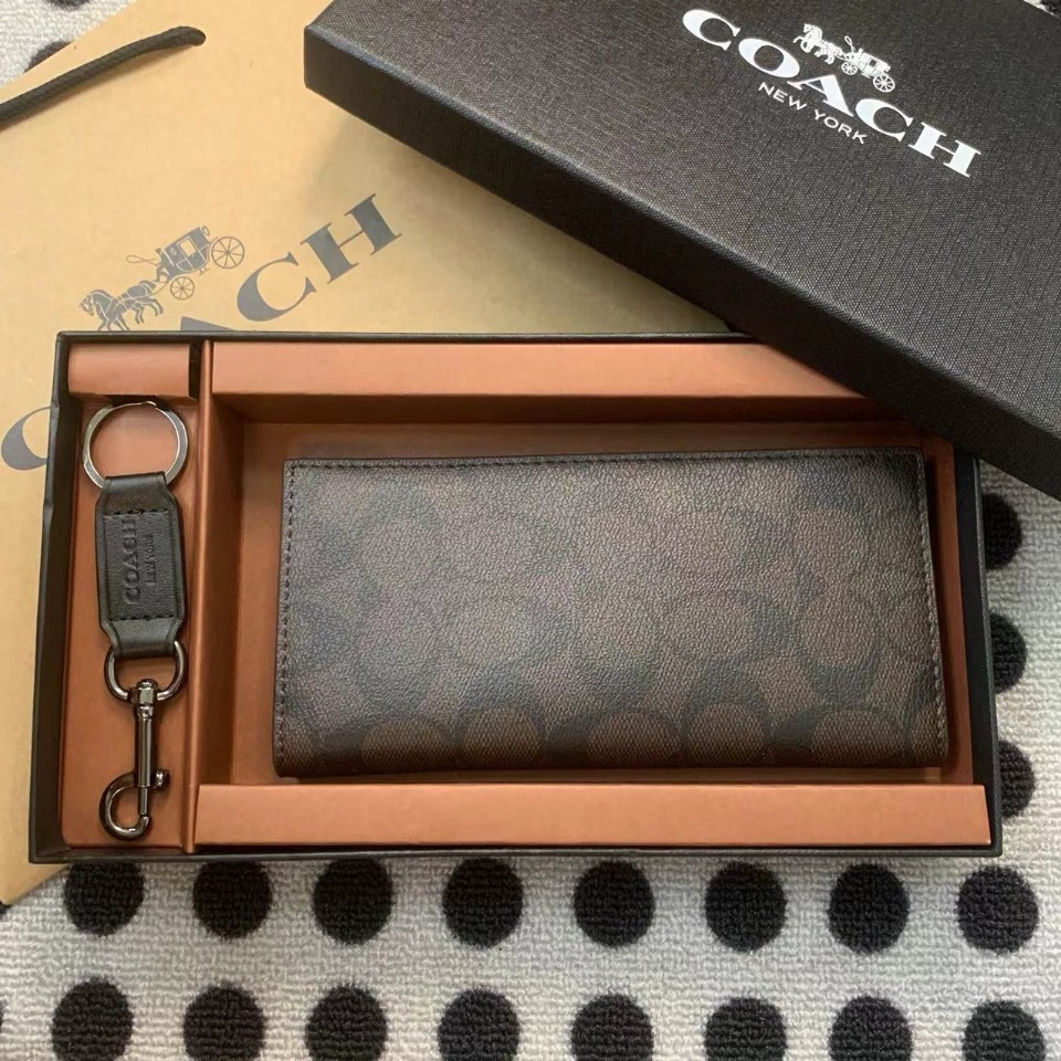 Coach COACH 男士西裝錢包 外貿質量 F75013 F74599 F75365
