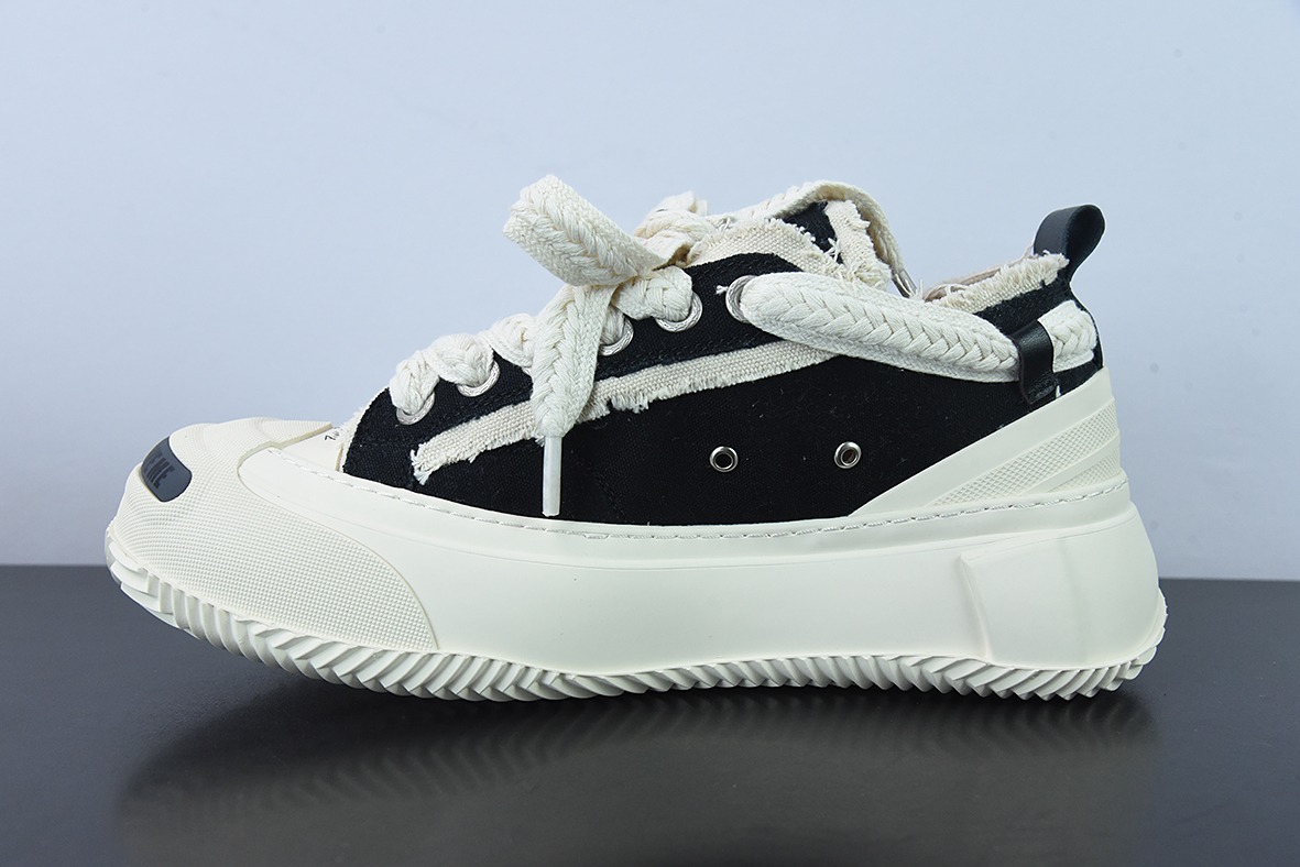 吴建豪XVESSEL G.O.P 2.0开口笑 新款休闲板鞋/黑色 白边男女同款运动鞋