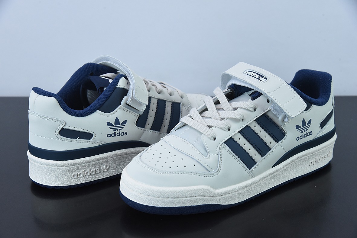 阿迪达斯Adidas三叶草 Originals Forum 84 Low 罗马系列魔术贴低帮复古系带百搭休闲运动板鞋GY6553