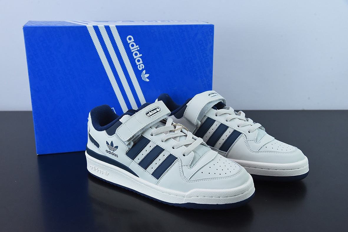 阿迪达斯Adidas三叶草 Originals Forum 84 Low 罗马系列魔术贴低帮复古系带百搭休闲运动板鞋GY6553