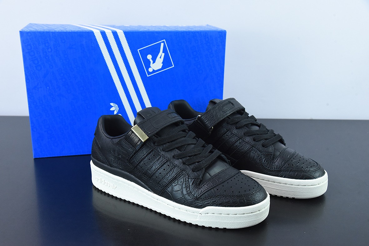阿迪达斯Adidas三叶草 Originals Forum 84 Low 罗马系列魔术贴低帮复古系带百搭休闲运动板鞋HP5550