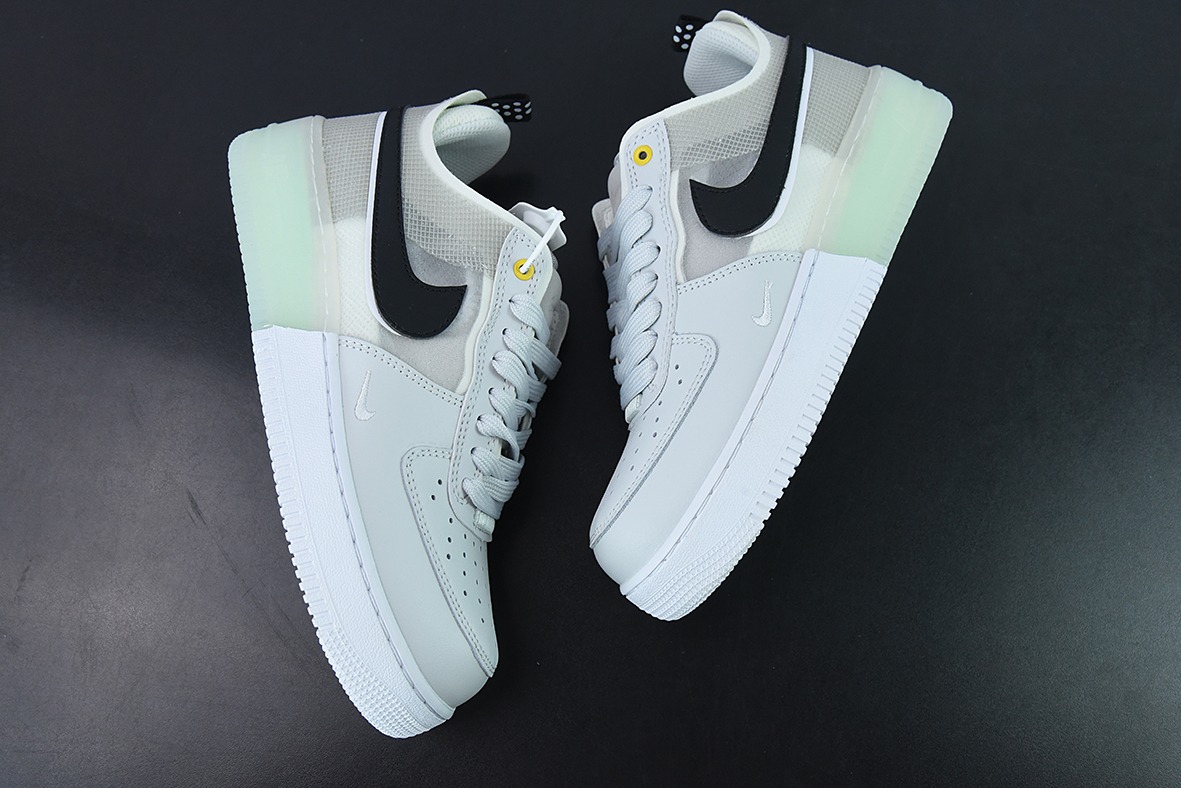 Nike Air Force 1 Low 灰绿双勾解构 空军一号低帮运动休闲百搭板鞋 货号：DM0573-001