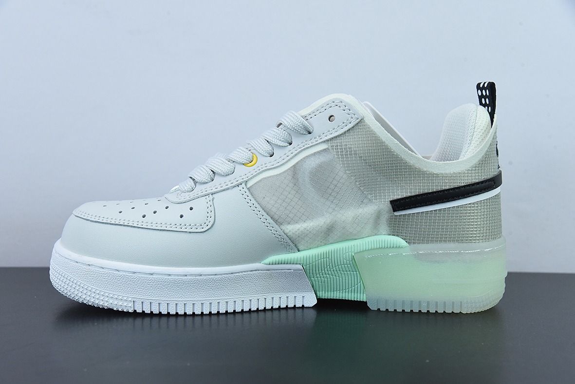 Nike Air Force 1 Low 灰绿双勾解构 空军一号低帮运动休闲百搭板鞋 货号：DM0573-001