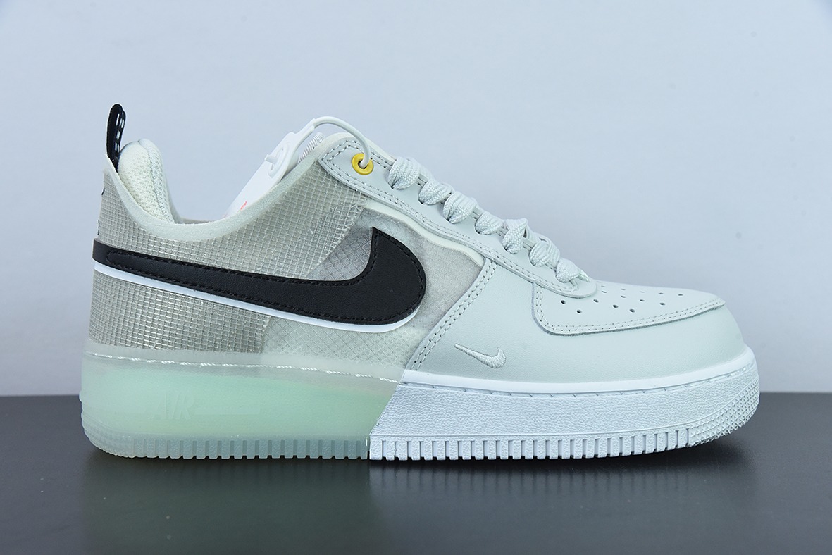 Nike Air Force 1 Low 灰绿双勾解构 空军一号低帮运动休闲百搭板鞋 货号：DM0573-001