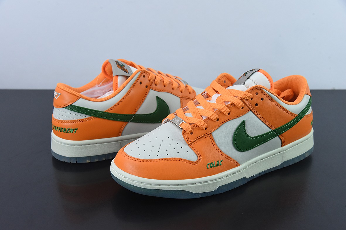 NIKE SB Dunk low FAMU橙绿大蛇联名男女同款运动鞋 官方货号: DR6188 800