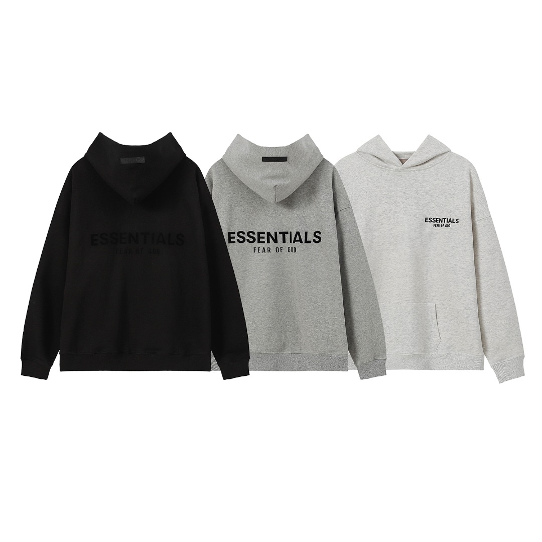 170 FEAR OF GOD fog 2022秋冬 新款 复线ESSENTIALS 背后字母植绒连帽