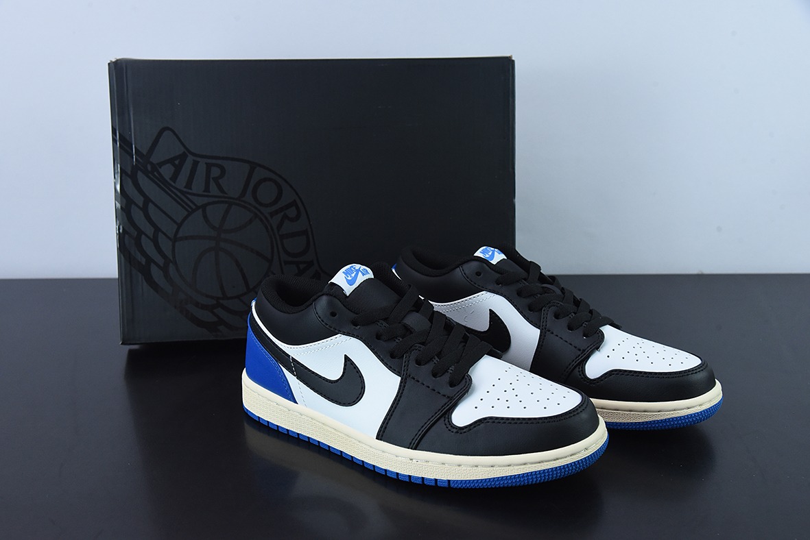 Air Jordan 1 Low AJ1 乔1黑蓝 鬼脸男女同款休闲板鞋 货号： DM7078-110