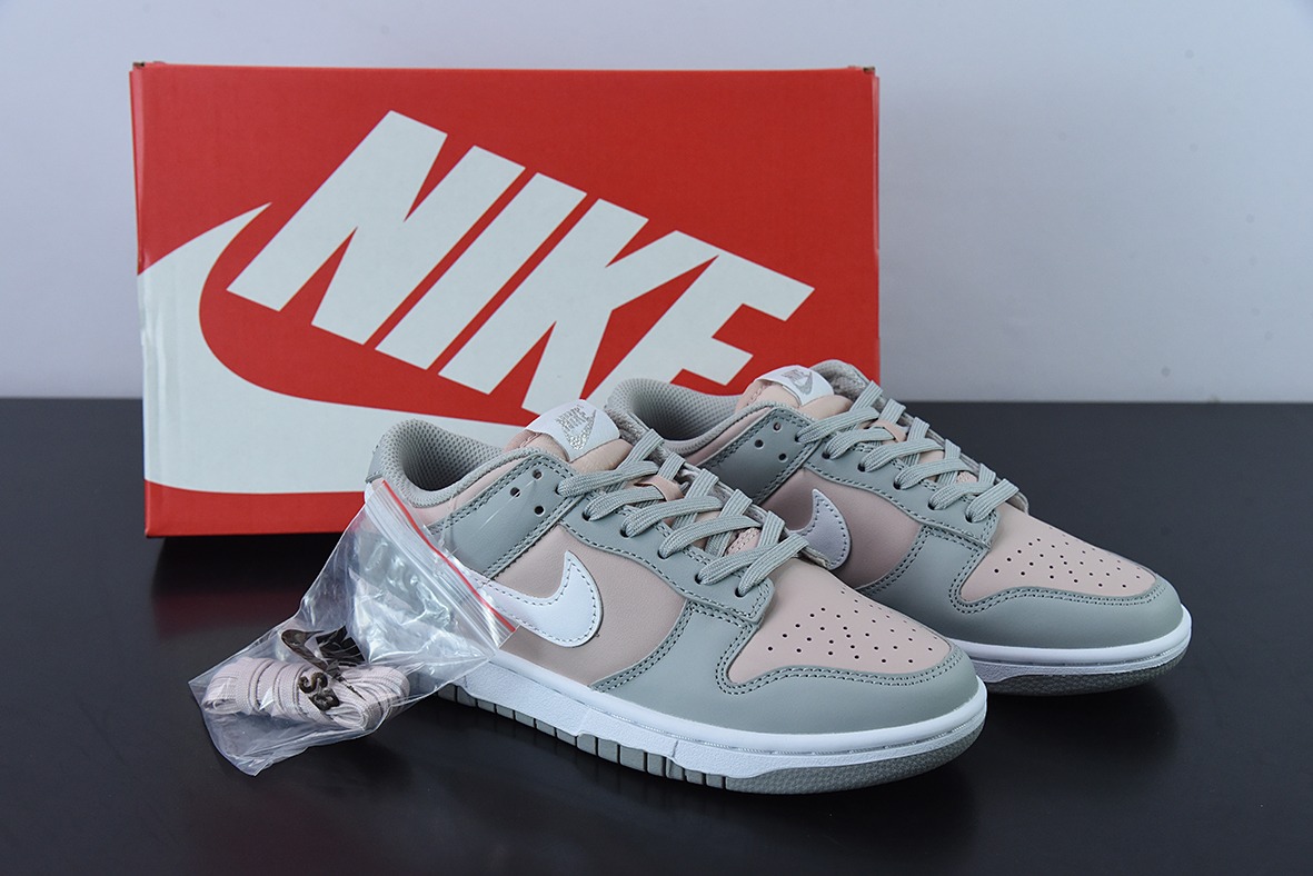 NK Dunk Low "Pink/Grey" 复古百搭低帮休闲板鞋 粉灰拼接货号:DM8329-600