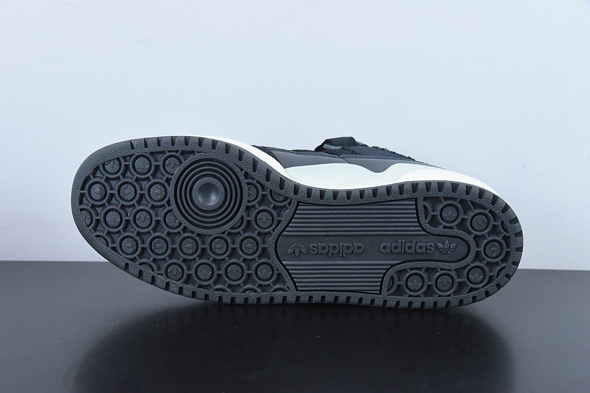 阿迪达斯Adidas三叶草 Originals Forum 84 Low 罗马系列魔术贴低帮复古系带百搭休闲运动板鞋“牛仔炭黑灰橙”HQ6335