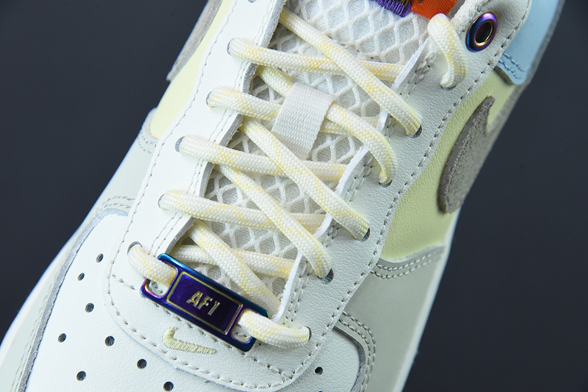 Nike Air Force 1 Low 奶白蓝红拼接 空军一号低帮运动休闲百搭板鞋 货号:DX6042-111