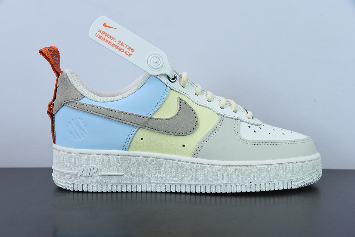 Nike Air Force 1 Low 奶白蓝红拼接 空军一号低帮运动休闲百搭板鞋 货号:DX6042-111