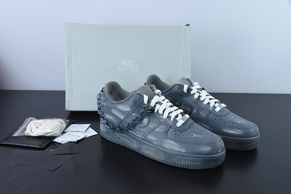 Nike Air Force 1 Low 浸染 酒精刮刮乐 ”灰黑“男女同款休闲板鞋 货号：CW2288-111