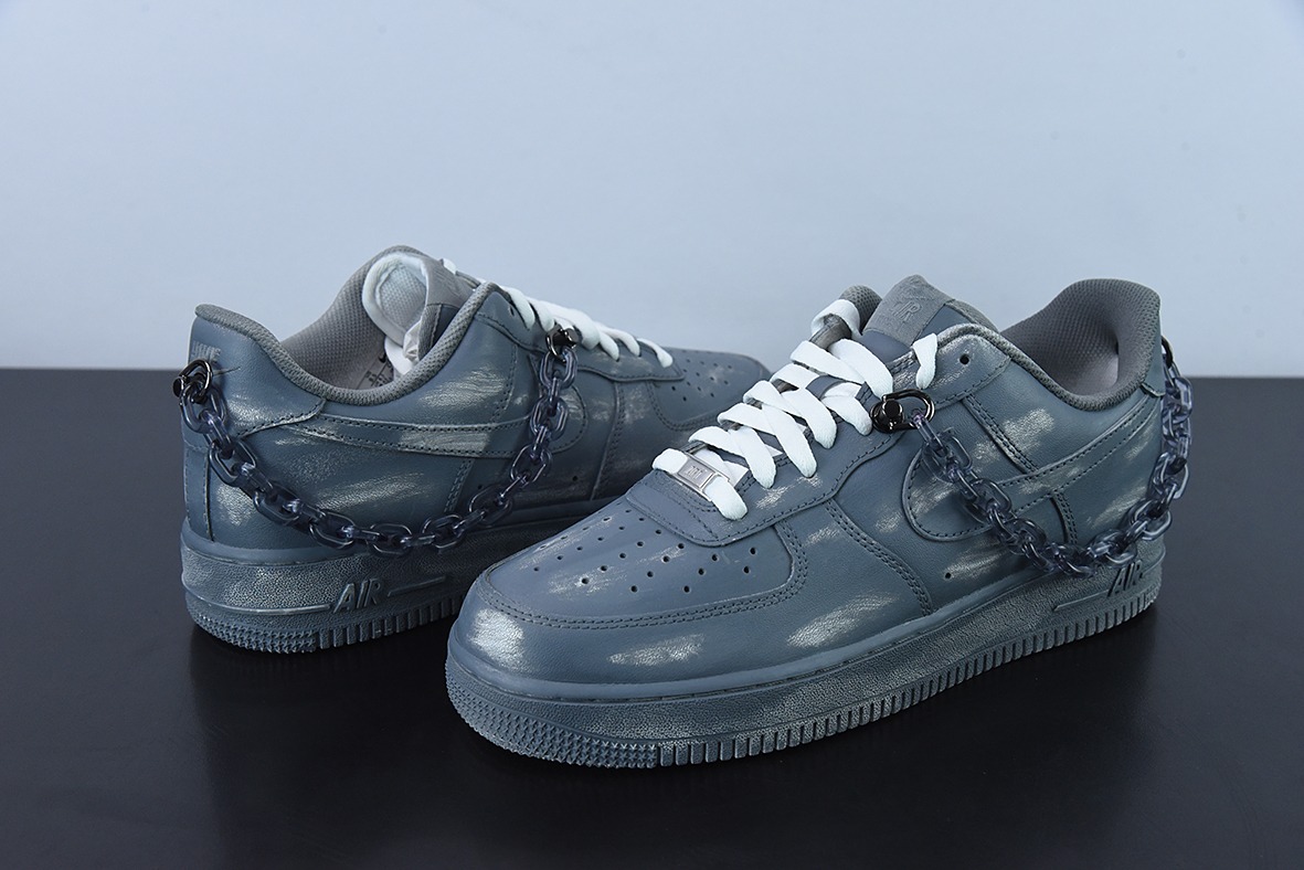 Nike Air Force 1 Low 浸染 酒精刮刮乐 ”灰黑“男女同款休闲板鞋 货号：CW2288-111