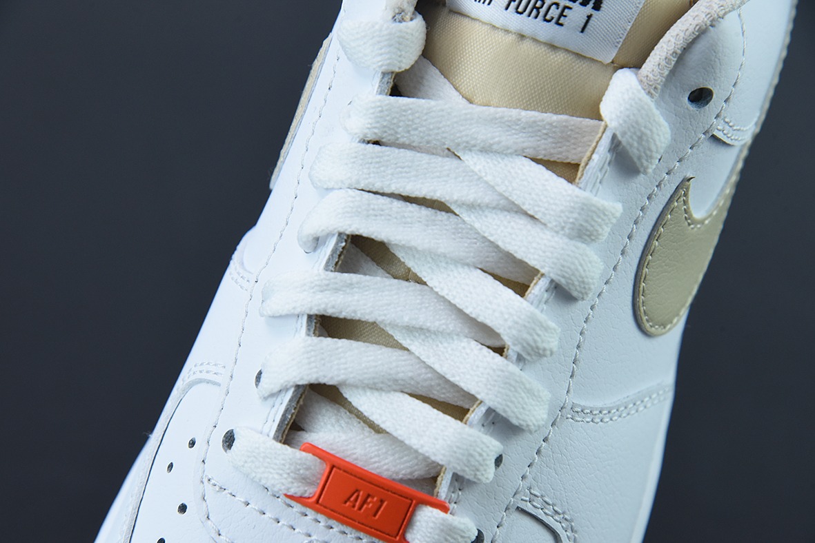 NK Air Force 1 Low 空军一号低帮百搭休闲运动板鞋 白卡其 货号：DZ2771-121