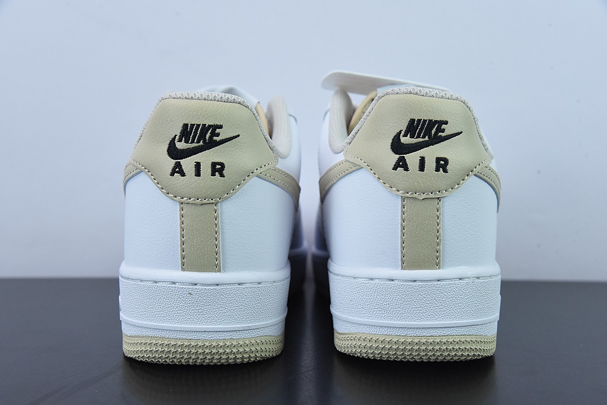 NK Air Force 1 Low 空军一号低帮百搭休闲运动板鞋 白卡其 货号：DZ2771-121
