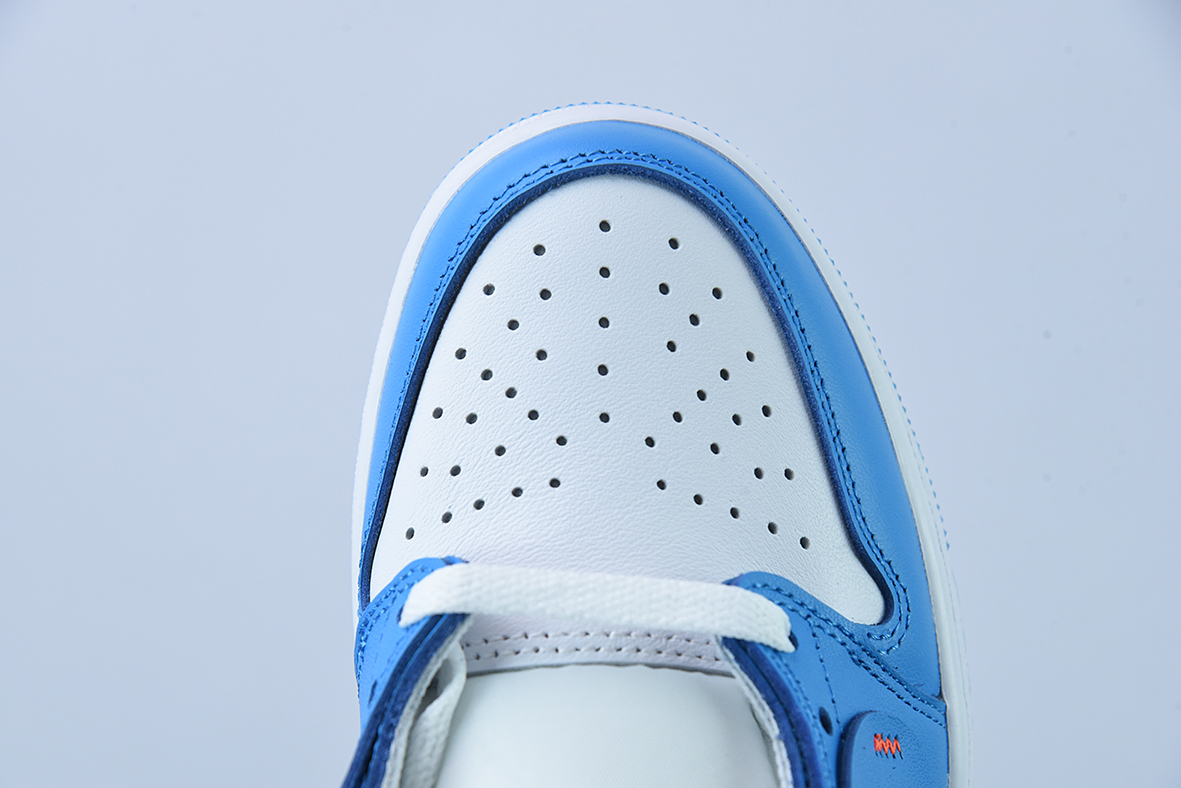 Air Jordan 1 LOW  OG 低帮倒勾  OW白蓝休闲板鞋 反向脚趾货号：CZ0790-148