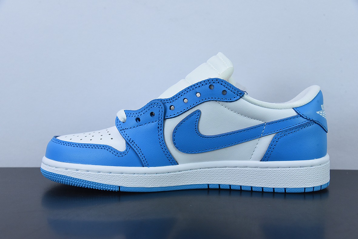 Air Jordan 1 LOW  OG 低帮倒勾  OW白蓝休闲板鞋 反向脚趾货号：CZ0790-148