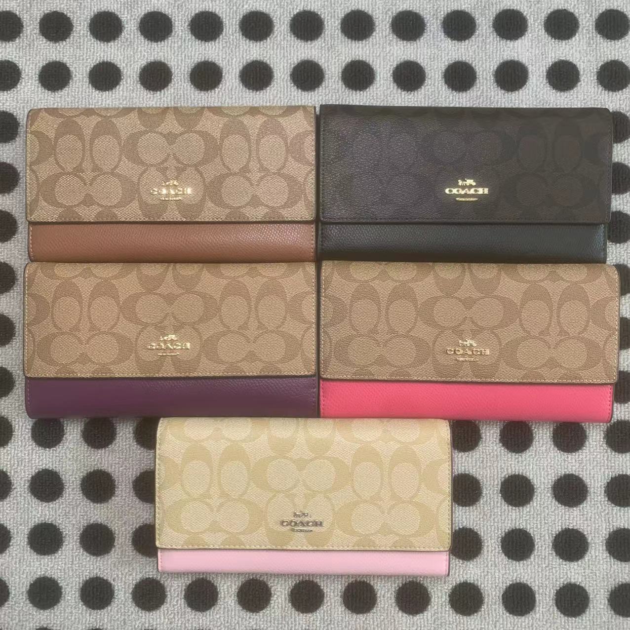 Coach ～COACH 女士錢包 大三折錢包 F53763 外貿質量