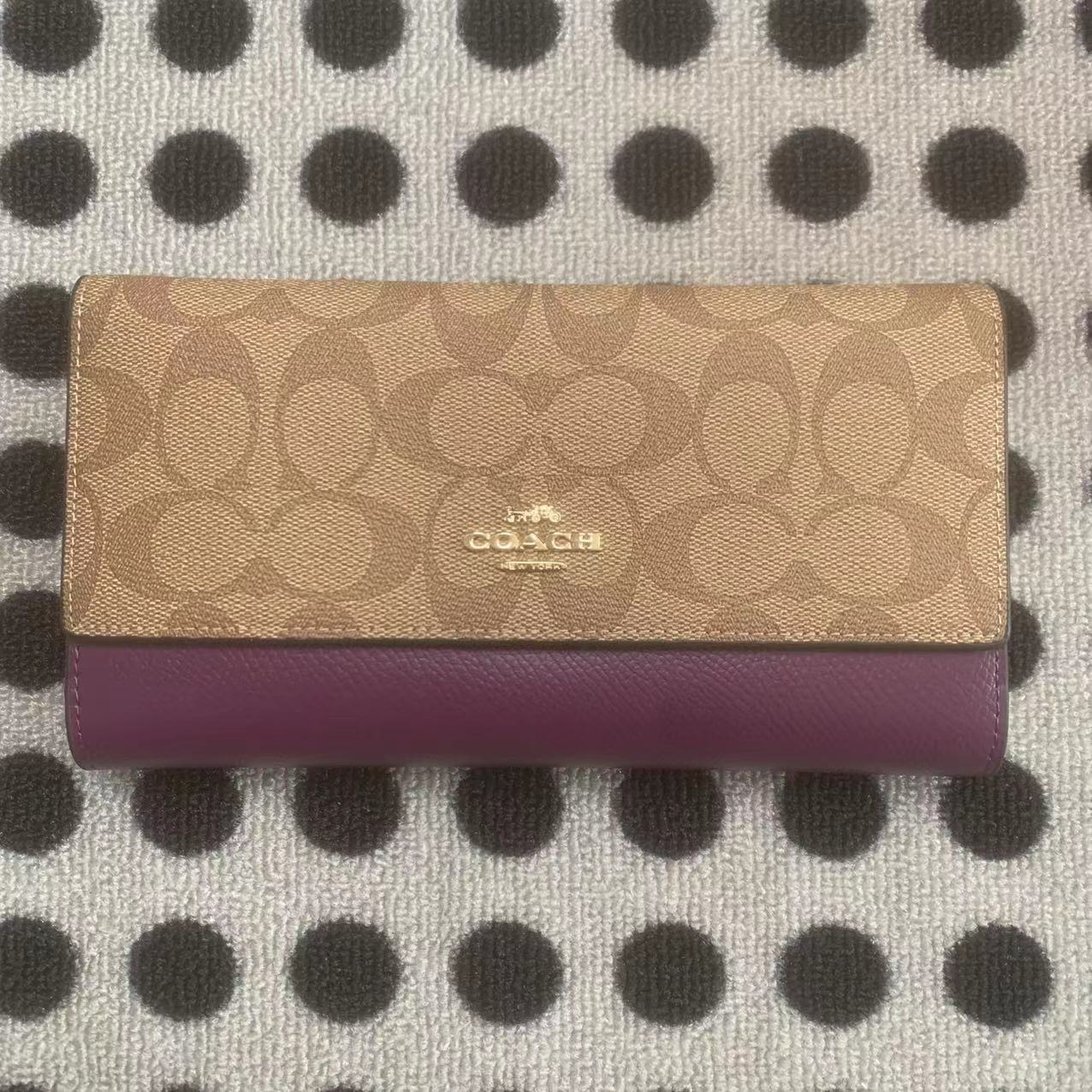 Coach ～COACH 女士錢包 大三折錢包 F53763 外貿質量