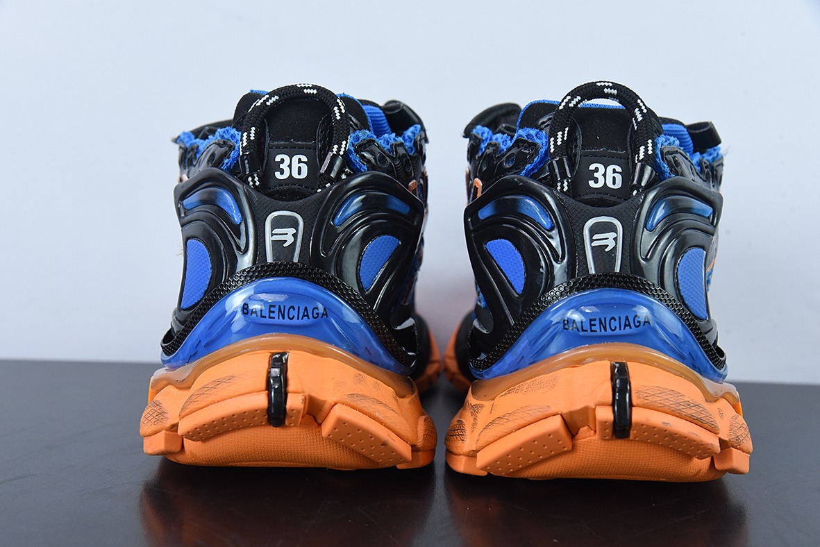 Runner /Balenciaga 巴黎世家Runner运动鞋 黑蓝桔 货号:677402W2RB11120