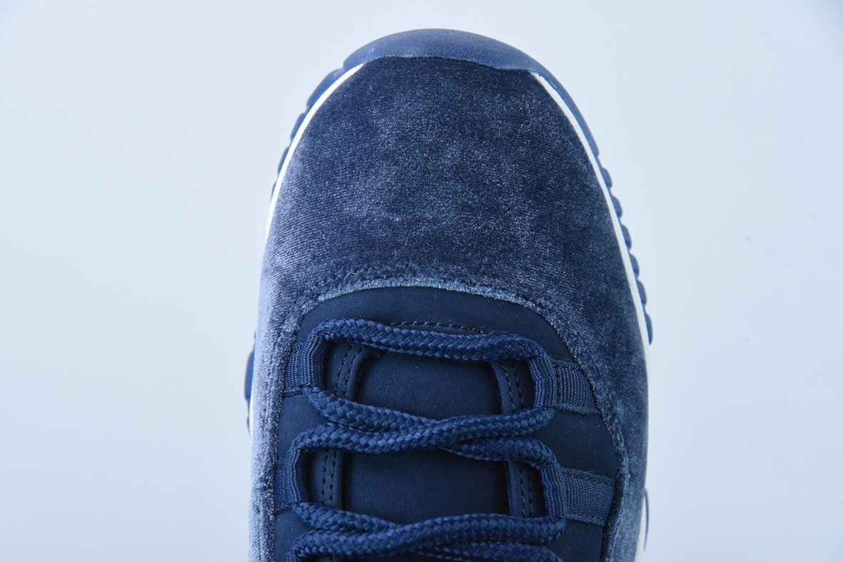 Air Jordan 11 Velvet "Midnight Navy" AJ11 乔11灯芯绒午夜蓝高帮男女同款篮球鞋 货号AR0715-441