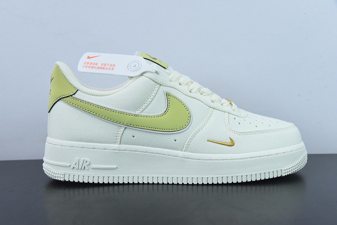Nike Air Force 1 Low 07 白绿帆布 空军一号低帮 货号：MN5696-109