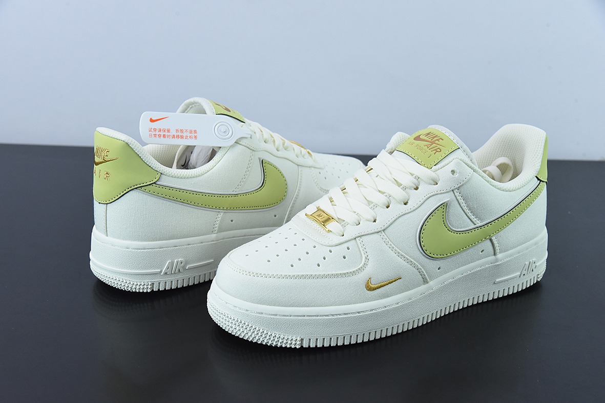 Nike Air Force 1 Low 07 白绿帆布 空军一号低帮 货号：MN5696-109