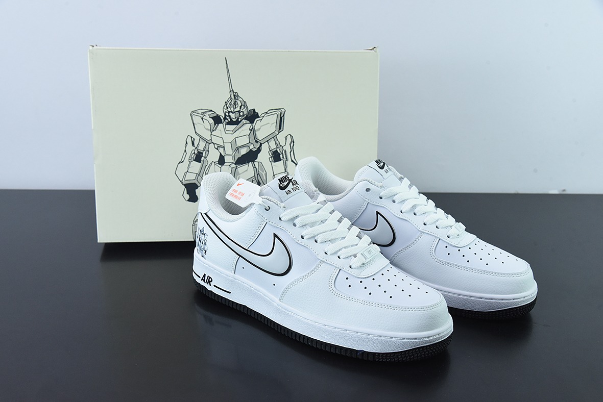 NK Air Force 1 Low 空军一号低帮百搭休闲运动板鞋 白黑高达 货号：KK1256-657