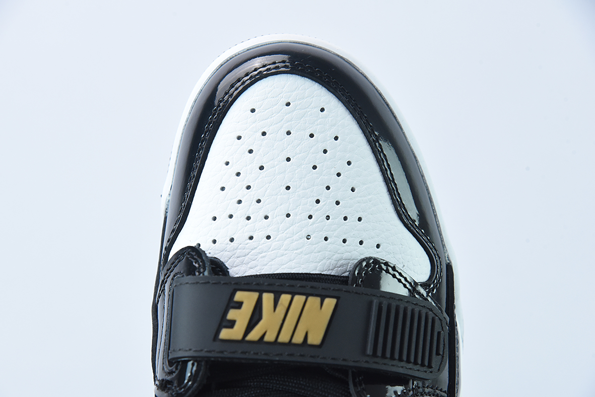 Air Jordan Legacy AJ312 头层 魔术贴三合一板鞋 “漆皮黑金” 货号:CD7069 071